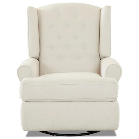 Traditional Tufted Wing Back Power Rocker Recliner